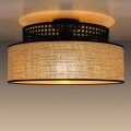 Plafon BOHO 1xE27/60W/230V śr. 40 cm czarny/rattan