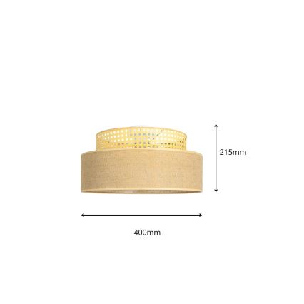Plafon BOHO 1xE27/60W/230V śr. 40 cm rattan