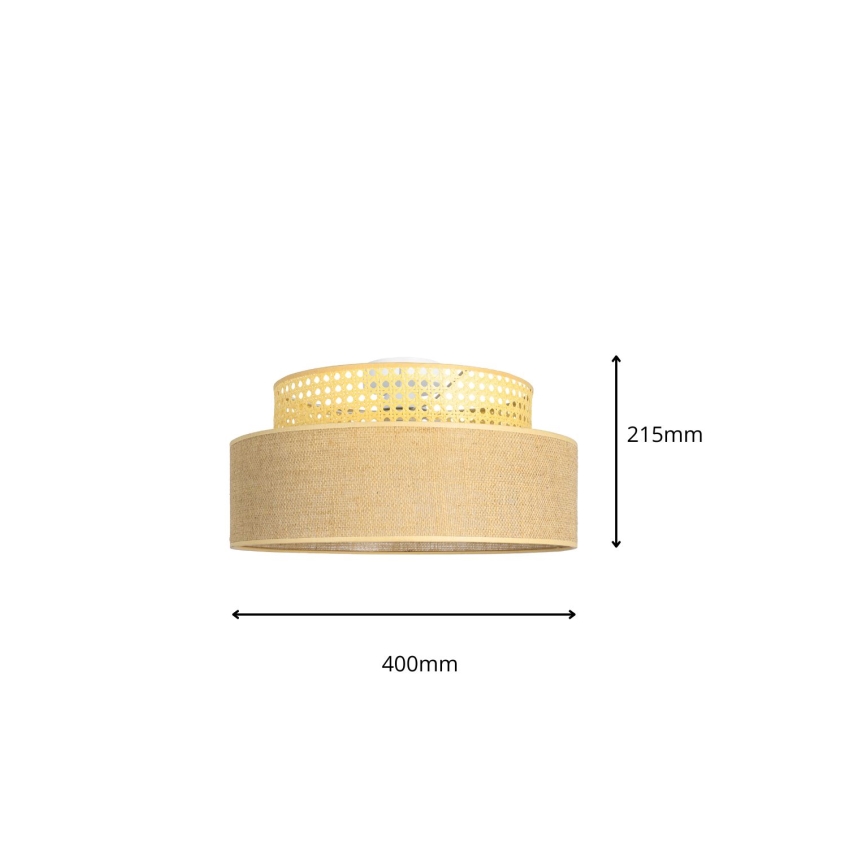Plafon BOHO 1xE27/60W/230V śr. 40 cm rattan