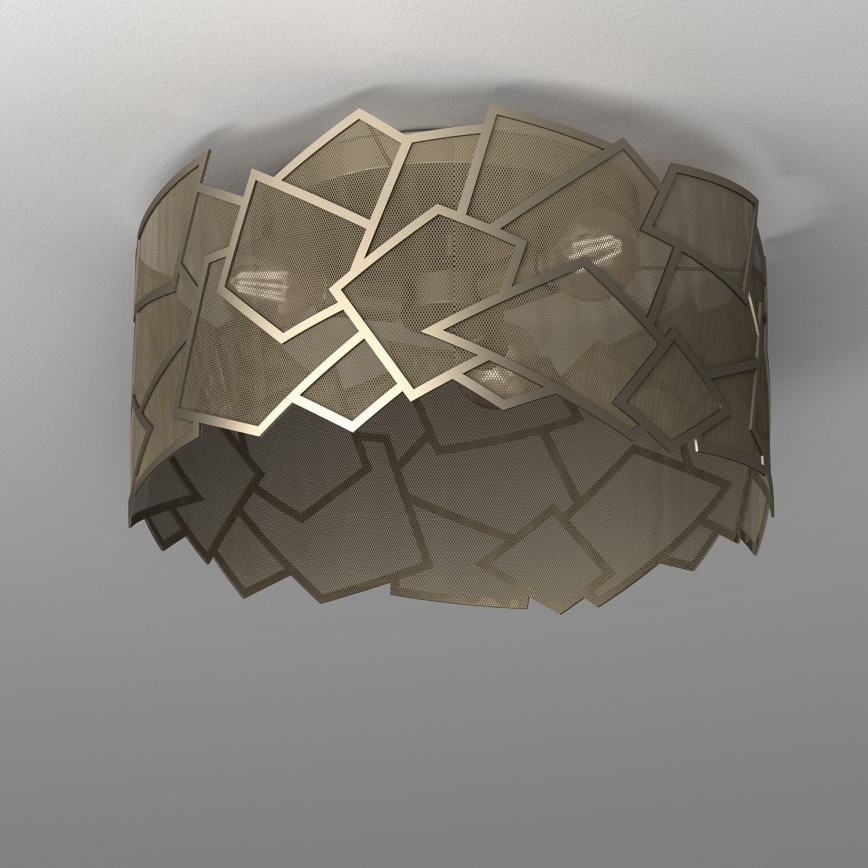 Plafon CAMO 3xE27/15W/230V złoty