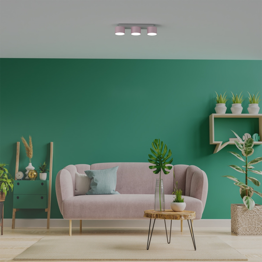 Plafon DIXIE 3xGX53/11W/230V różowy