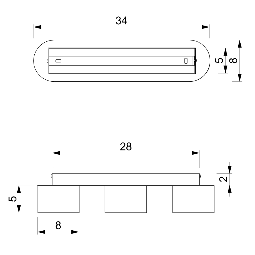 Plafon DIXIE 3xGX53/11W/230V różowy