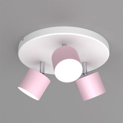 Plafon DIXIE 3xGX53/11W/230V różowy
