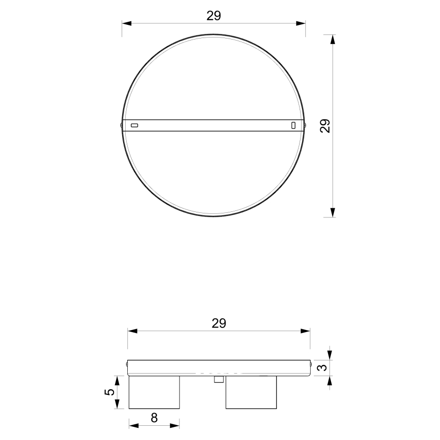 Plafon DIXIE 3xGX53/11W/230V różowy