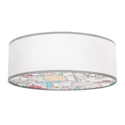Plafon dziecięcy KIDDY 2xE27/40W/230V biały/beżowy