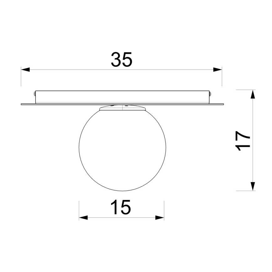 Plafon FLAT 1xE27/15W/230V Ø 35 cm kremowy
