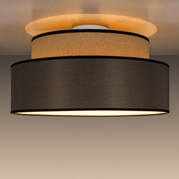 Plafon GRACE 1xE27/60W/230V beżowy/brązowy