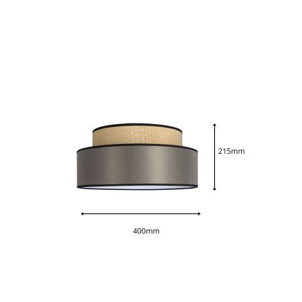 Plafon GRACE 1xE27/60W/230V beżowy/brązowy