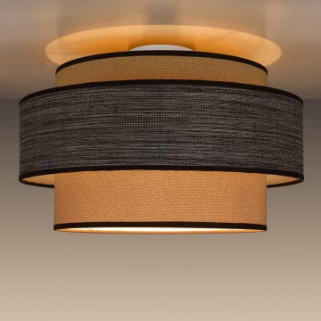 Plafon GRACE 1xE27/60W/230V beżowy/brązowy