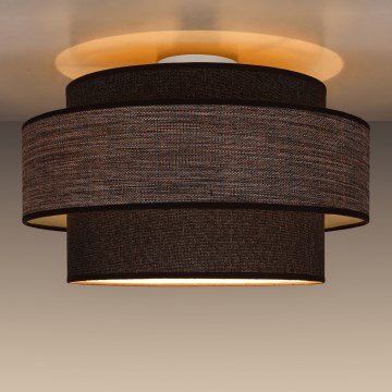 Plafon GRACE 1xE27/60W/230V brązowy/beżowy