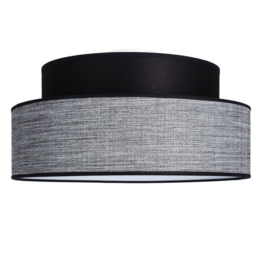 Plafon GRACE 1xE27/60W/230V czarny/szary