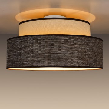 Plafon GRACE 1xE27/60W/230V kremowy/brązowy