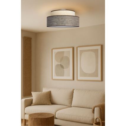 Plafon GRACE 1xE27/60W/230V kremowy/brązowy