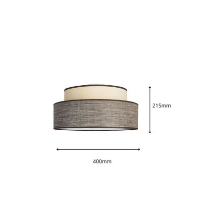 Plafon GRACE 1xE27/60W/230V kremowy/brązowy