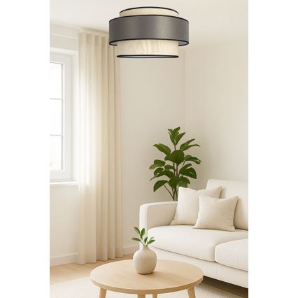 Plafon GRACE 1xE27/60W/230V kremowy/brązowy