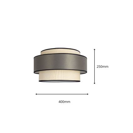 Plafon GRACE 1xE27/60W/230V kremowy/brązowy