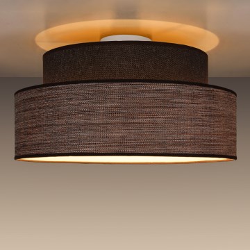 Plafon GRACE 1xE27/60W/230V śr. 40 cm brązowy/beżowy
