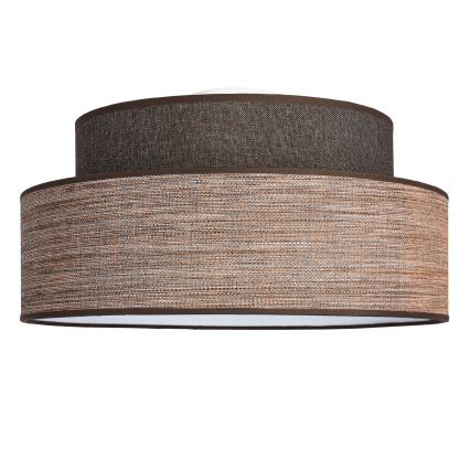 Plafon GRACE 1xE27/60W/230V śr. 40 cm brązowy/beżowy