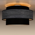 Plafon GRACE 1xE27/60W/230V śr. 40 cm czarny/szary