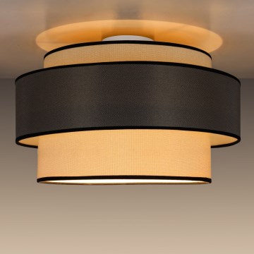 Plafon GRACE 1xE27/60W/230V śr. 40 cm kremowy/szary
