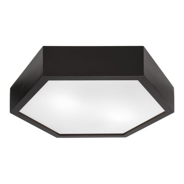 Plafon HEX 2xE27/60W/230V śr. 43 cm sosna wenge