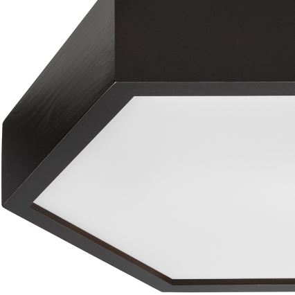 Plafon HEX 2xE27/60W/230V śr. 43 cm sosna wenge