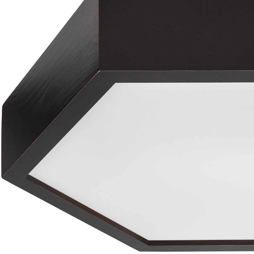 Plafon HEX 2xE27/60W/230V śr. 43 cm sosna wenge