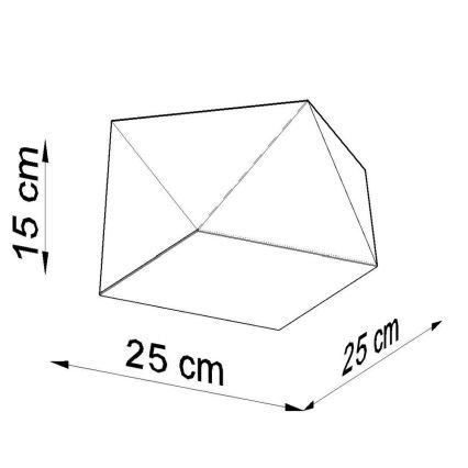 Plafon HEXA 1xE27/60W/230V biały