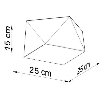 Plafon HEXA 1xE27/60W/230V czarny