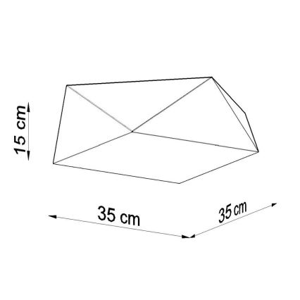 Plafon HEXA 2xE27/60W/230V biały