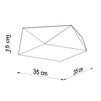 Plafon HEXA 2xE27/60W/230V czarny