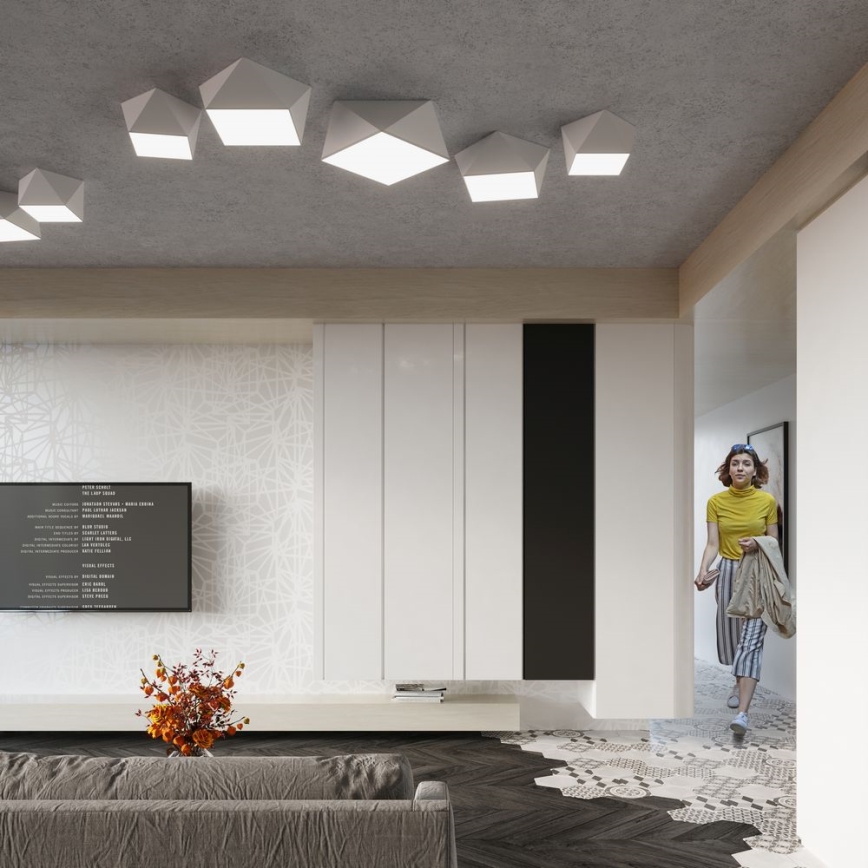 Plafon HEXA 3xE27/60W/230V biały
