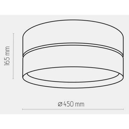 Plafon HILTON 3xE27/15W/230V śr. 45 cm mosiądz/czarny