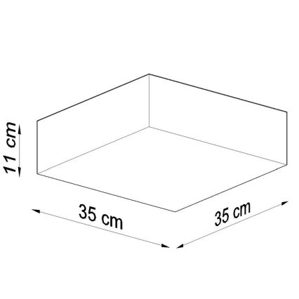 Plafon HORUS 35 2xE27/60W/230V biały