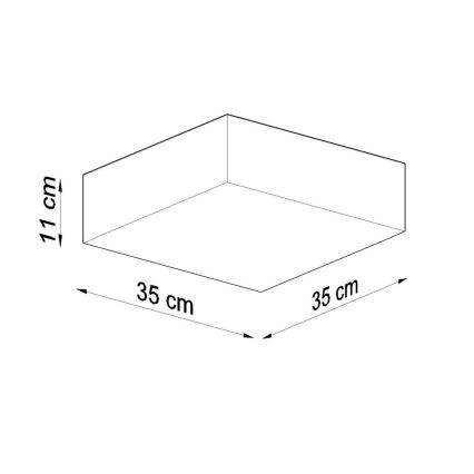 Plafon HORUS 35 2xE27/60W/230V czarny