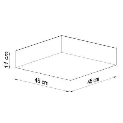 Plafon HORUS 45 3xE27/60W/230V biały