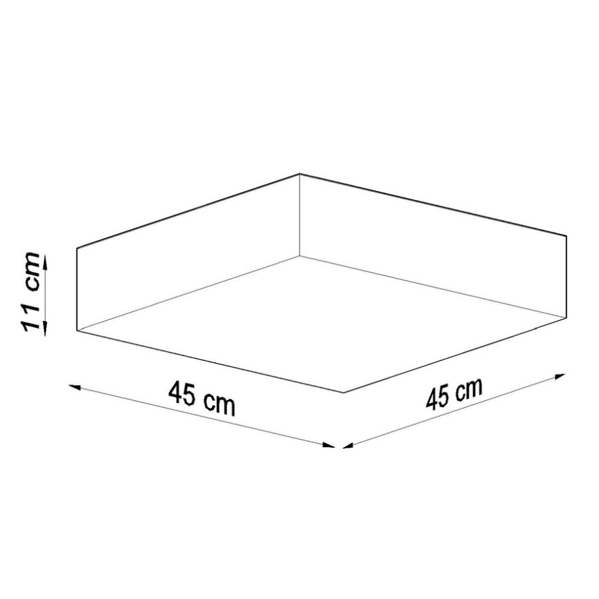 Plafon HORUS 45 3xE27/60W/230V biały