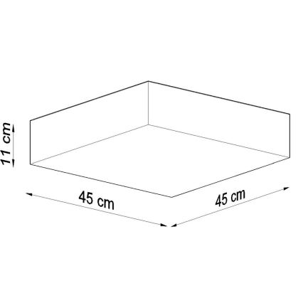 Plafon HORUS 45 3xE27/60W/230V czarny