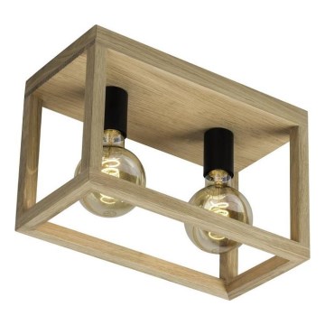 Plafon KAGO 2xE27/60W/230V dąb matowy