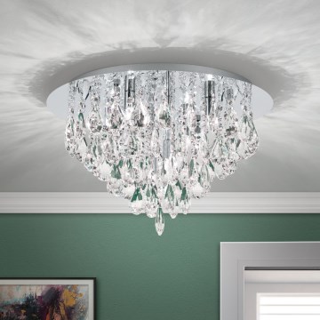Plafon kryształowy CELESTE 6xG9/40W/230V śr. 45 cm chrom błyszczący