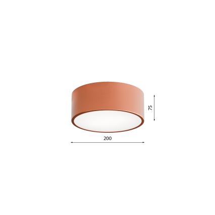 Plafon łazienkowy CLEO 1xE27/24W/230V śr. 20 cm miedź IP54