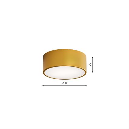 Plafon łazienkowy CLEO 1xE27/24W/230V śr. 20 cm złoty IP54