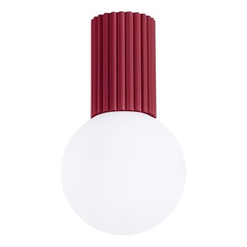 Plafon łazienkowy HALO 1xG9/8W/230V śr. 12 cm IP44 czerwony