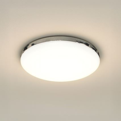Plafon łazienkowy LED MAYA, 15W, 230V, Ø 33 cm, IP44, chrom błyszczący