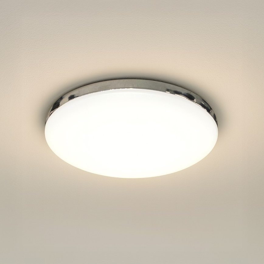 Plafon łazienkowy LED MAYA, 15W, 230V, Ø 33 cm, IP44, chrom błyszczący