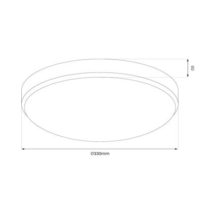 Plafon łazienkowy LED MAYA, 15W, 230V, Ø 33 cm, IP44, chrom błyszczący