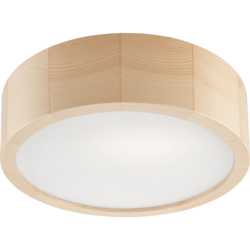 Plafon łazienkowy NATURAL 2xE27/15W/230V IP54 sosna ø 27 cm