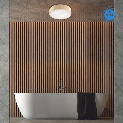 Plafon łazienkowy NATURAL 3xE27/15W/230V IP54 sosna ø 37 cm