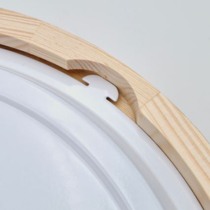 Plafon łazienkowy NATURAL 3xE27/15W/230V IP54 sosna ø 37 cm