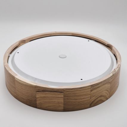 Plafon łazienkowy OAK 3xE27/15W/230V dąb ø 37 cm IP54